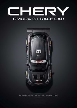 Chery Omoda GT Race Car Poster