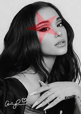 Ariana Grande Pop Art Portrait