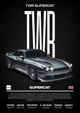 TWR Supercat Sports Car Poster