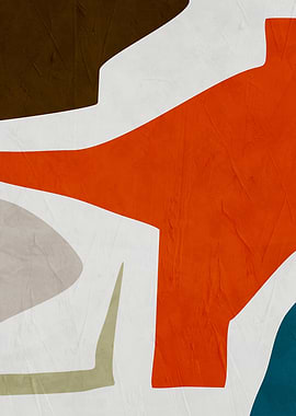 Abstract Geometric Mid-Century Modern Art