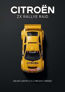 Citroen ZX Rallye Raid Poster