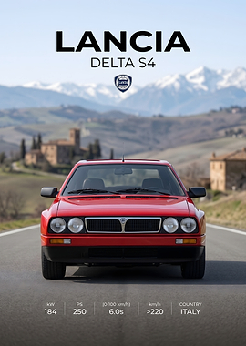 Lancia Delta S4 Poster