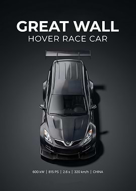 Great Wall Hover Race Car Poster