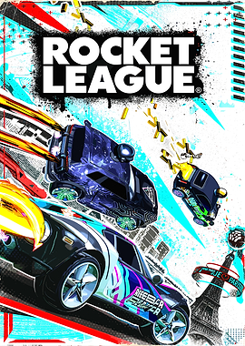Rocket League Paris Themed Poster