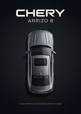 Chery Arrizo 8 Top View Poster