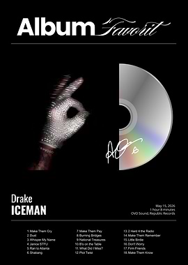 Drake ICEMAN Album Poster
