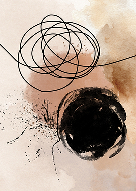 Abstract Minimalist Earth Tone Art