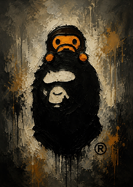 BAPE Ape Head Oil Painting