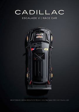 Cadillac Escalade V Race Car Poster