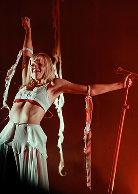 Aurora Performing on Stage