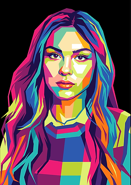 Olivia Rodrigo WPAP Pop Art Portrait