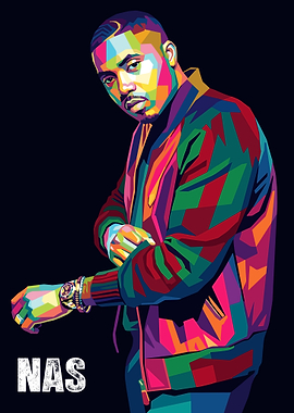 Nas Pop Art Portrait