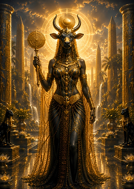 Hathor Goddess of Love – Noir Gold