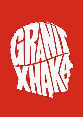 Granit Xhaka Typography Portrait