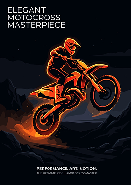 Elegant Motocross Masterpiece Poster