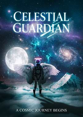 Celestial Guardian Cosmic Astronaut Poster