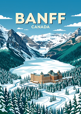 Banff Canada Travel Poster