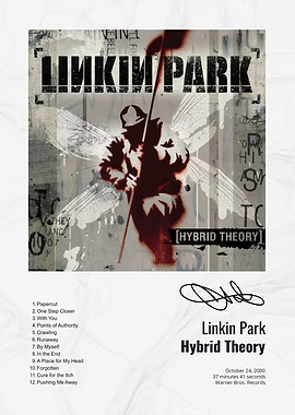 Linkin Park Hybrid Theory Album Poster
