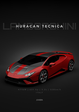 Lamborghini Huracan Tecnica Poster