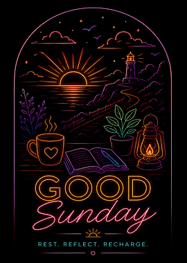 Good Sunday Neon Illustration
