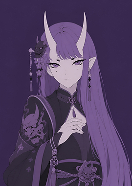Anime Oni Demon Portrait
