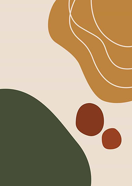 Minimalist Abstract Earth Tone Shapes