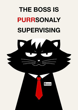The Boss Cat Is Purrsonaly Supervising