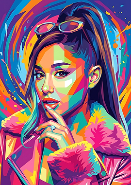 Ariana Grande Pop Art Portrait