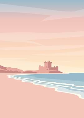 Minimalist Castle by the Sea