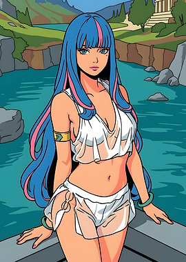 Anime Girl by a River