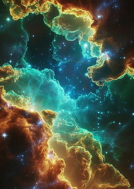 Celestial Nebula Gateway Glowing Across Deep Space