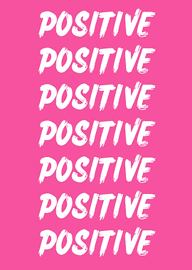 Positive Word Pattern Poster