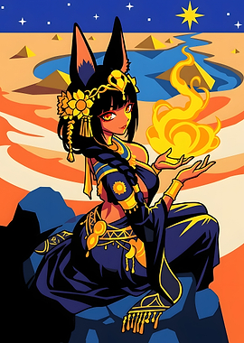 Egyptian Goddess Anime Character Illustration
