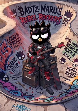 Badtz-Maru Rebel Rockers Skate Bowl