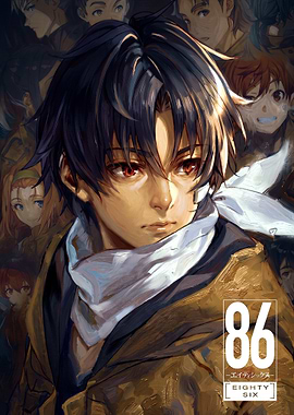 86 Eighty-Six Anime Character Illustration