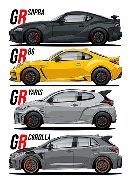 Toyota Gazoo Racing GR Lineup Poster