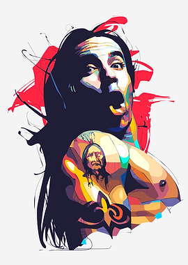 Anthony Kiedis Pop Art Portrait