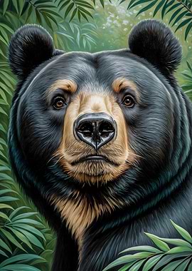 Majestic Black Bear Portrait