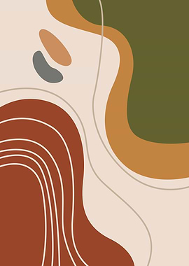 Abstract Earthy Tones Minimalist Art