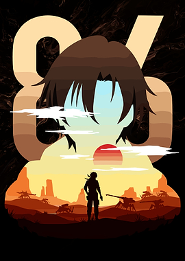 86 Eighty-Six Anime Minimalist Poster