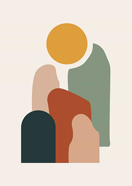 Minimalist Abstract Geometric Landscape Art