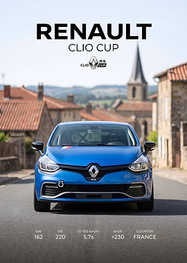 Renault Clio Cup Racing Car Poster