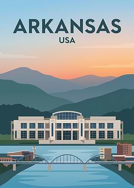 Arkansas USA Travel Poster
