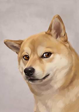 Digital Painting of a Shiba Inu
