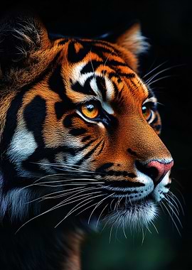 Majestic Tiger Portrait Close-up