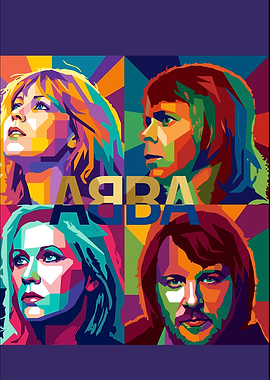 ABBA Pop Art Portrait Poster