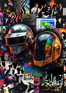 Daft Punk Electronic Music Collage