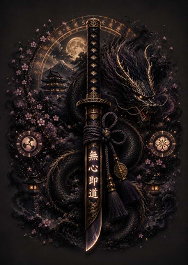 Japanese Dragon Katana Sword Art