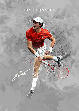 Joao Fonseca Tennis Player Poster