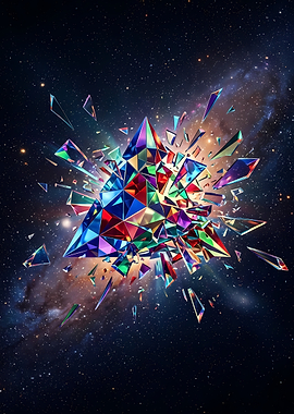 Exploding Geometric Crystal in Space